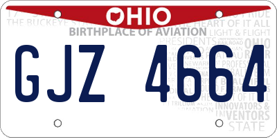 OH license plate GJZ4664