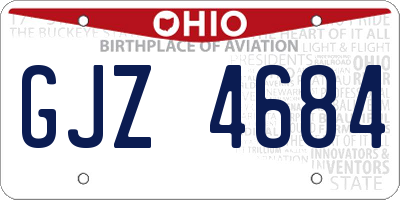 OH license plate GJZ4684