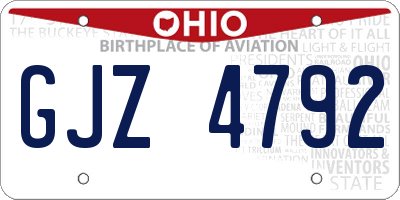 OH license plate GJZ4792