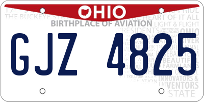 OH license plate GJZ4825