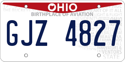 OH license plate GJZ4827