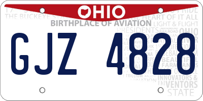 OH license plate GJZ4828