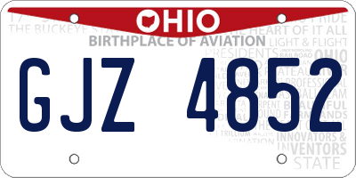 OH license plate GJZ4852
