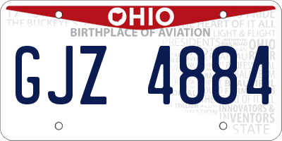 OH license plate GJZ4884