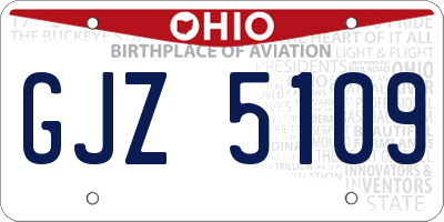 OH license plate GJZ5109