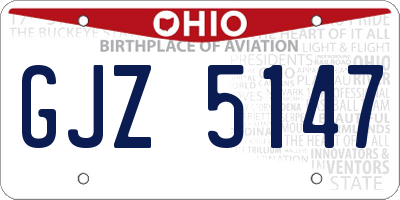 OH license plate GJZ5147