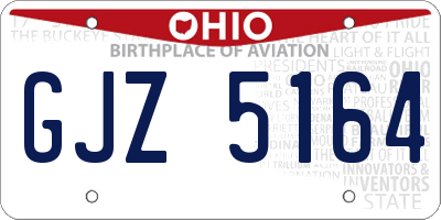 OH license plate GJZ5164