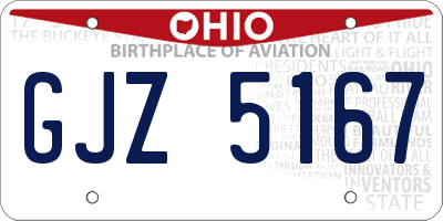 OH license plate GJZ5167