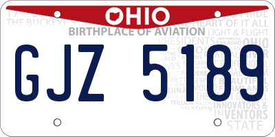 OH license plate GJZ5189