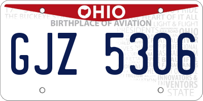 OH license plate GJZ5306