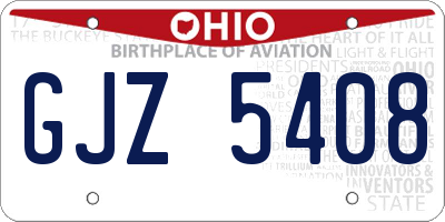 OH license plate GJZ5408