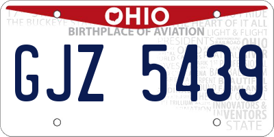 OH license plate GJZ5439