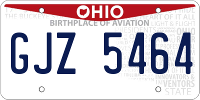 OH license plate GJZ5464