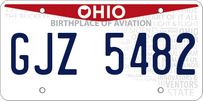 OH license plate GJZ5482
