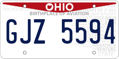 OH license plate GJZ5594
