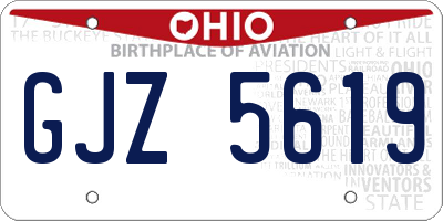 OH license plate GJZ5619