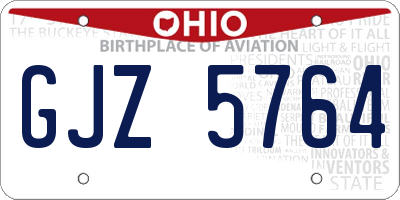 OH license plate GJZ5764