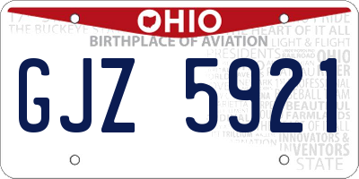 OH license plate GJZ5921