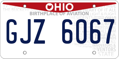 OH license plate GJZ6067