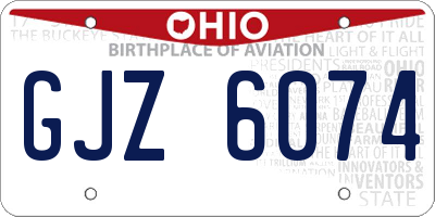 OH license plate GJZ6074