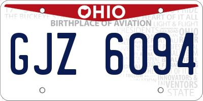 OH license plate GJZ6094