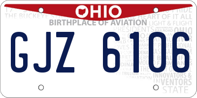 OH license plate GJZ6106