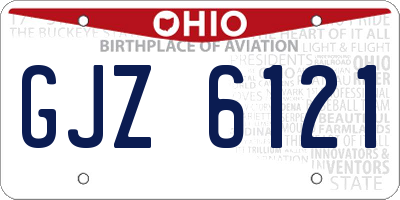 OH license plate GJZ6121