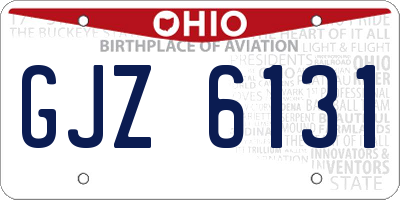 OH license plate GJZ6131