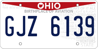 OH license plate GJZ6139
