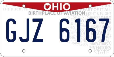 OH license plate GJZ6167