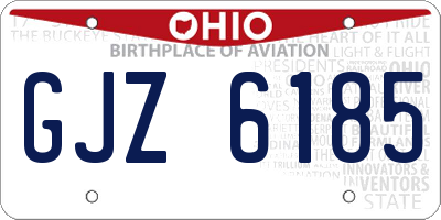 OH license plate GJZ6185