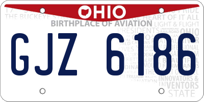 OH license plate GJZ6186