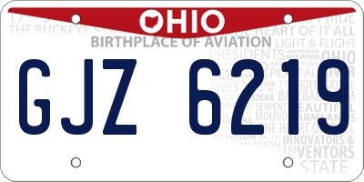 OH license plate GJZ6219