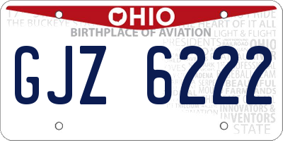 OH license plate GJZ6222