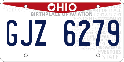 OH license plate GJZ6279
