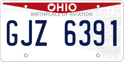 OH license plate GJZ6391