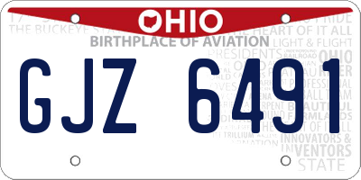 OH license plate GJZ6491