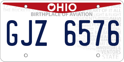 OH license plate GJZ6576
