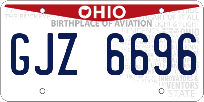 OH license plate GJZ6696