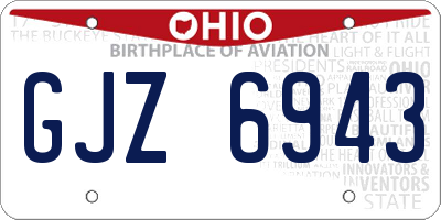 OH license plate GJZ6943