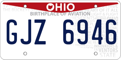 OH license plate GJZ6946