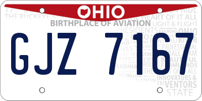 OH license plate GJZ7167