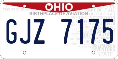 OH license plate GJZ7175