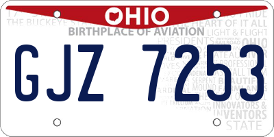 OH license plate GJZ7253