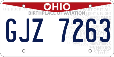 OH license plate GJZ7263