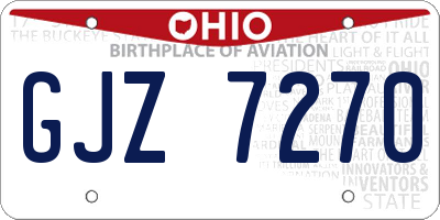 OH license plate GJZ7270