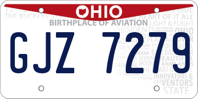OH license plate GJZ7279
