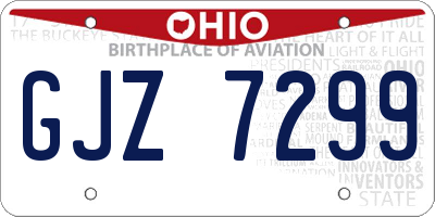 OH license plate GJZ7299
