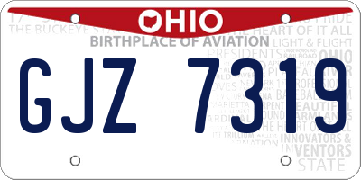 OH license plate GJZ7319