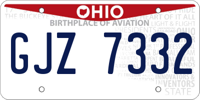 OH license plate GJZ7332